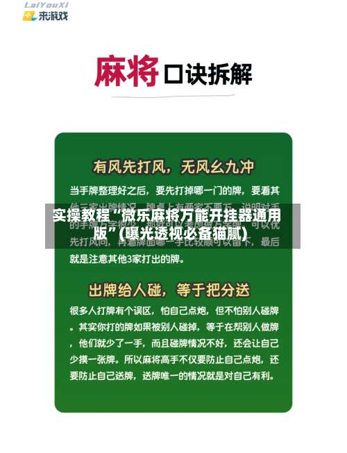 实操教程“微乐麻将万能开挂器通用版	”(曝光透视必备猫腻)-第2张图片