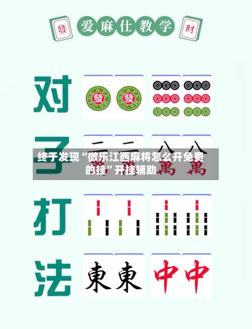 终于发现“微乐江西麻将怎么开免费的挂”开挂辅助-第1张图片