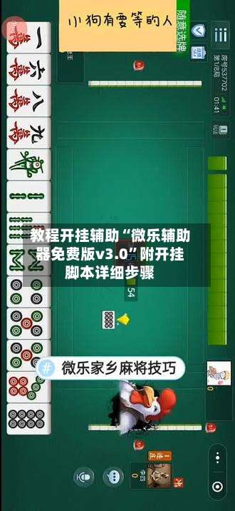 教程开挂辅助“微乐辅助器免费版v3.0”附开挂脚本详细步骤-第1张图片