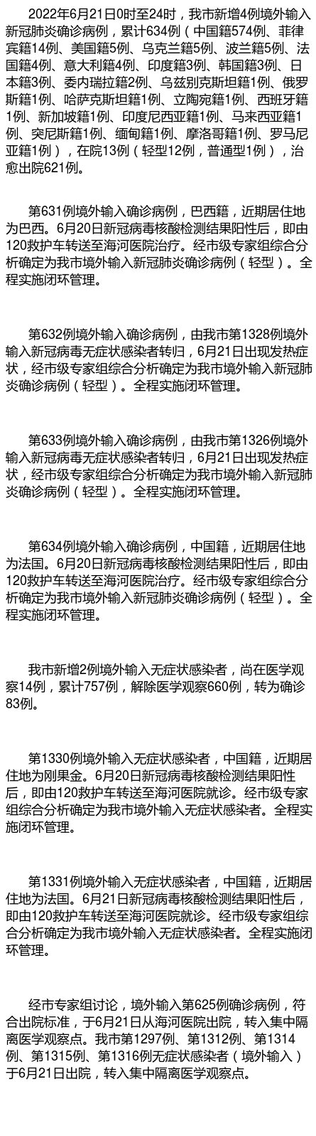 天津新增36例确诊20例无症状,天津新增确诊病例323例-第2张图片