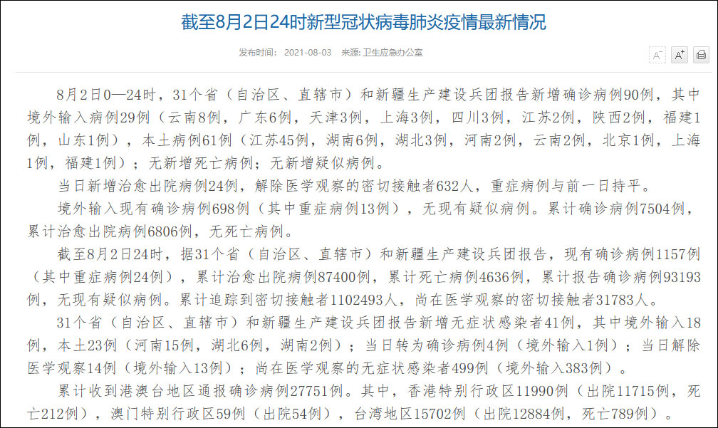 「31省份新增本土确诊42例均在福建」〃31省昨增31例本土确诊 均在福建-第3张图片