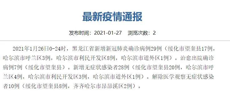 黑龙江新增本土7例〃黑龙江新增本土4例轨迹-第1张图片