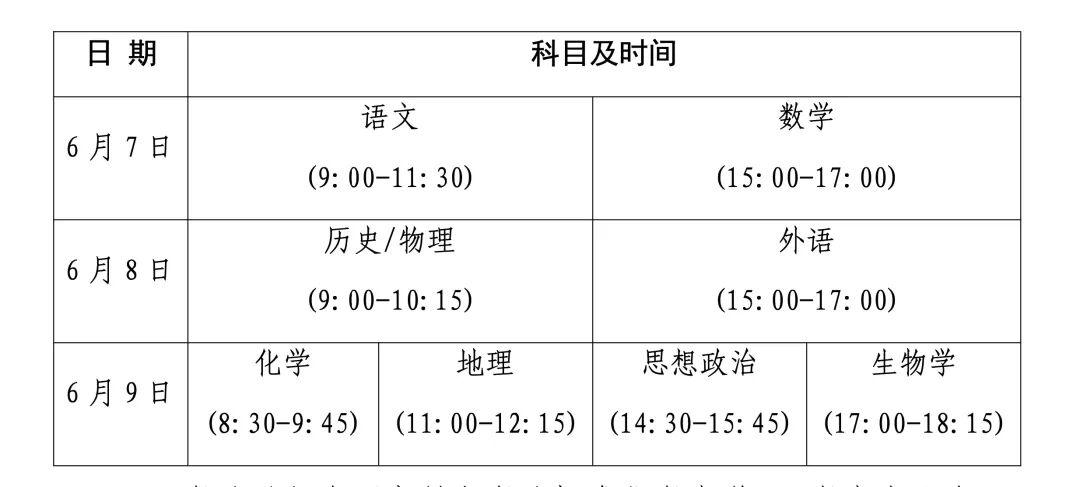 高考时间是几月几号.全国高考时间是几月几号-第3张图片